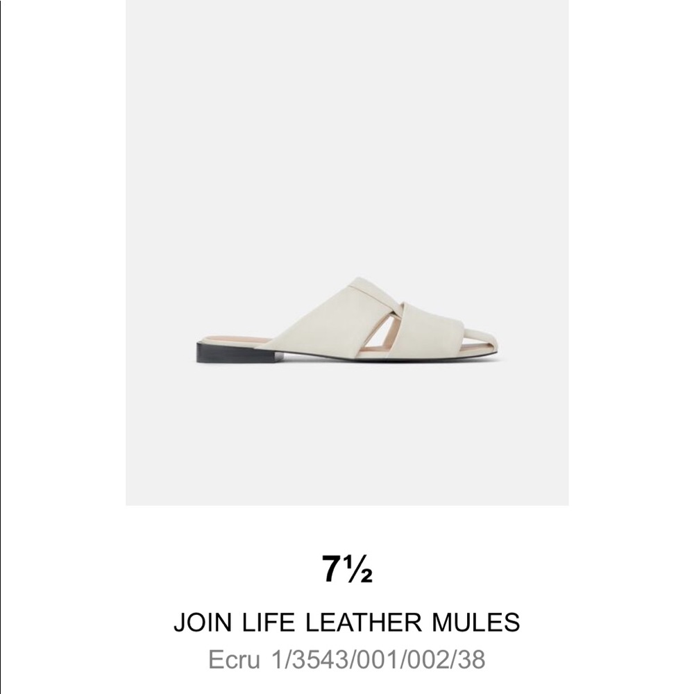 COPY - ZARA TRAFALUC cream flats- women’s 38/7.5